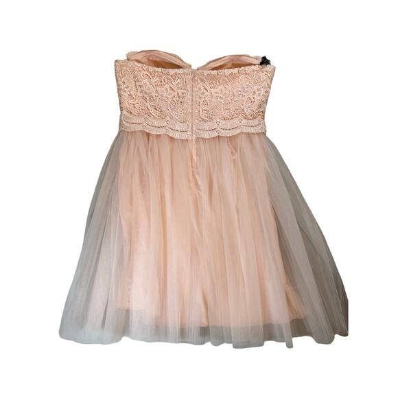 NWT London Dress Co. Peach Lace Homecoming Dress - Size 10 - Picture 2 of 10